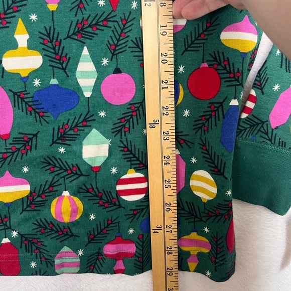 Hanna Andersson Sz L Christmas Ornament Pajama Long Sleeve Top Organic Cotton - Picture 5 of 9